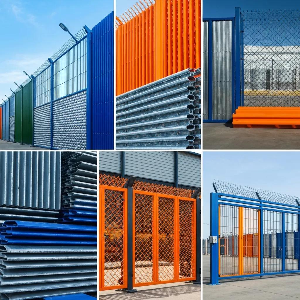 Detail of high-security fence with anti-climb mesh and wire topping